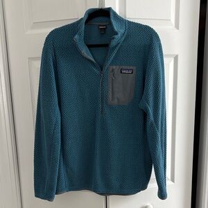 Patagonia Men’s Fleece Pullover 1/4 Zip Blue Teal Size Large